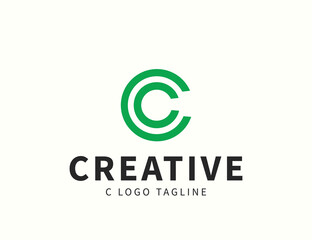C letter logo design template