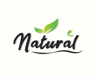 Natural typography logo design template