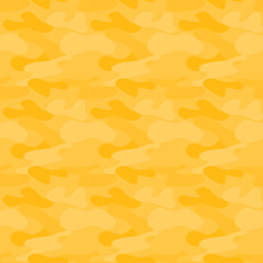 Fashion camouflage pattern, bright orange and yellow color, flat seamless pattern.