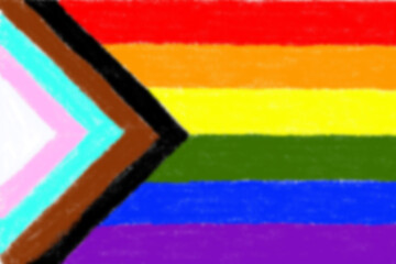 The LGBT community can honor his memory by ensuring that Black and Brown people are included on the Pride flag. concept drawing.