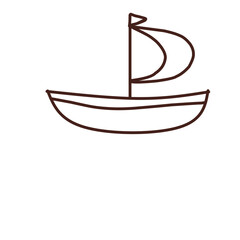 ship outline with children's drawing models