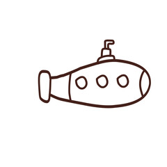 ship outline with children's drawing models