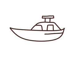 ship outline with children's drawing models