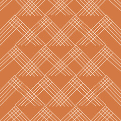 abstract line art boho style seamless pattern