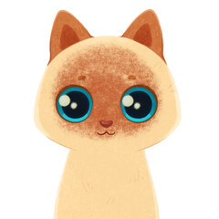 Red Point Siamese Cat. Cute cat portrait. Cat breeds