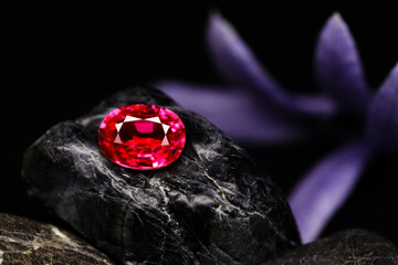 Red Gemstone Beauty Shot object