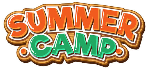 Font design for word summer camp