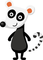 Obraz premium cartoon lemur