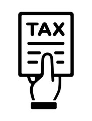 Tax return, submit tax document, tax form icon illustration | png