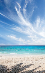 Sea landscape and sky with clouds