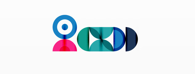 Colorful circle abstract background. Template for wallpaper, banner, presentation, background