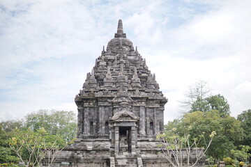 Fototapeta premium Bubrah Temple, this temple is a tourist destination in the international tourist area with Prambanan Temple. beautiful temple historical heritage.