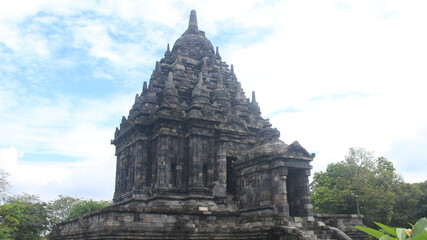 Fototapeta premium Bubrah Temple, this temple is a tourist destination in the international tourist area with Prambanan Temple. beautiful temple historical heritage.