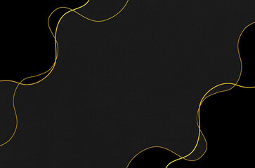 Abstract gold wave pattern on Japanese washi paper texture. Elegant Japanese style background.