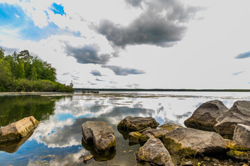 lake and clouds