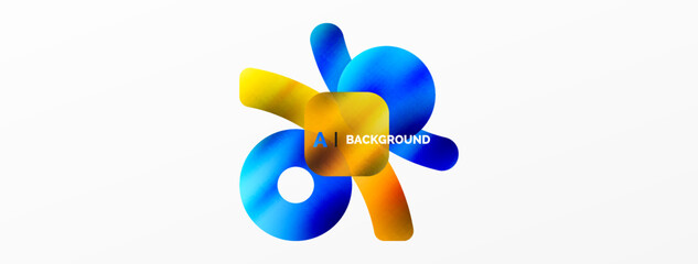 Metallic shiny geometric surfaces, round shapes and circles. Digital web futuristic template for wallpaper, banner, background, card, book Illustration, landing page