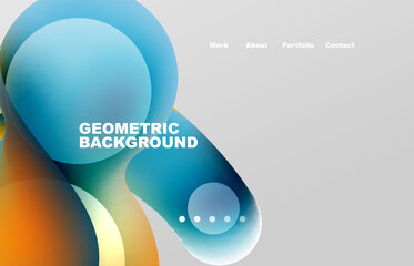 Abstract liquid background for your landing page design. Web page for website or mobile app wallpaper