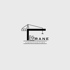 crane concept urban logo vector illustration design