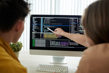 Developers Checking Programing Code
