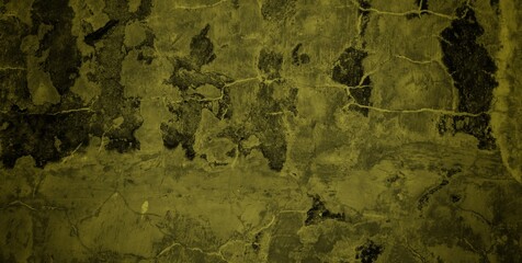 cracked and mossy wall background, polished gray concrete grunge textured wall, rough wall texture background, damaged dirty mossy wall surface.