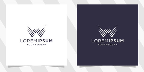 letter w logo design template