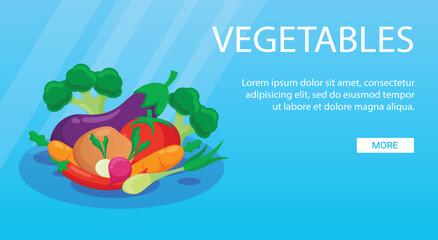 Vegetable banner template vector illustration