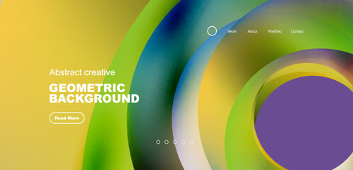 Circles minimal abstract background. Techno or business concept, pattern for wallpaper, banner, background, landing page, wall art, invitation, prints