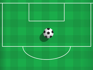 Soccer ball in the small area for penalty shot