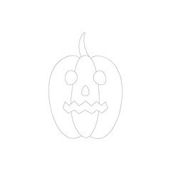 Vector illustration of Halloween Pumpkin isolated on white background. for home décor such as posters, wall art, tote bag, t-shirt print.