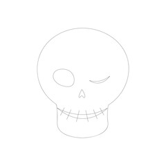 The skull. Can be used as a sketch of a tattoo Halloween Vector. vector illustration. Halloween Skull vector Perfect for coloring book, textiles, icon, web, painting, children's books.