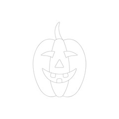 Vector illustration of Halloween Pumpkin isolated on white background. for home décor such as posters, wall art, tote bag, t-shirt print.