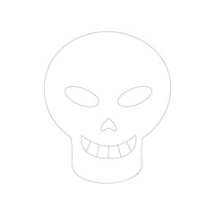 The skull. Can be used as a sketch of a tattoo Halloween Vector. vector illustration. Halloween Skull vector Perfect for coloring book, textiles, icon, web, painting, children's books.