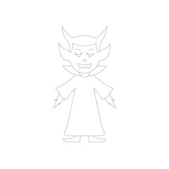 Devil Halloween vector. illustration of devil isolated on white background. Happy Halloween. 