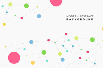 white modern abstract background texture. dot connection background.