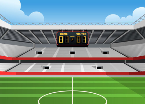 Soccer Football Stadium Vector