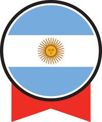 Fototapeta premium Argentina flag, the flag of Argentina, vector illustration 
