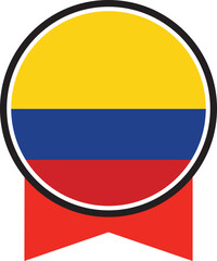 Colombia flag, the flag of Colombia, vector illustration	