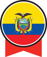 Ecuador flag, the flag of Ecuador, vector illustration	