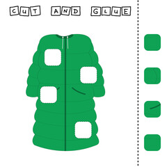 Make a patch out of paper or plasticine, a game for children, the development of fine motor skills. Worksheet for printing. Educational game for children.
