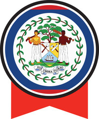 Belize flag, the flag of Belize, vector illustration	