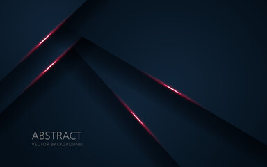 Vector abstract dark navy with red light line and text on blank space for text design modern luxury futuristic background vector illustration