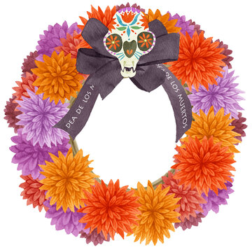 死者の日リース/Wreath Tea de los Muertos