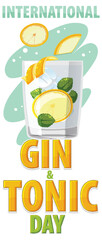International Gin And Tonic Day Banner Design