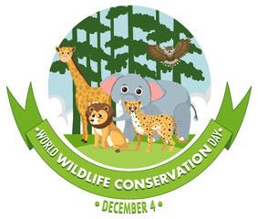 World Wildlife Conservation Day Poster Template