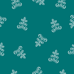 Beautiful seamless pattern with fluffy christmas tree. Cute winter pattern for fabric, wrapping paper, cards and poster.