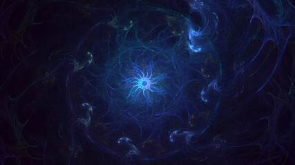 Obraz premium 3D rendering abstract colorful fractal light background
