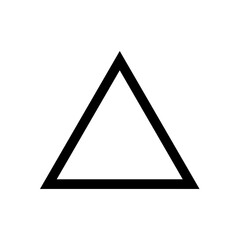 Triangle outlined shape icon 