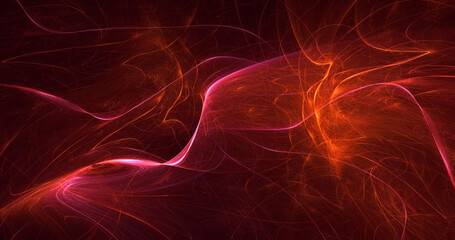 3D rendering abstract colorful fractal light background