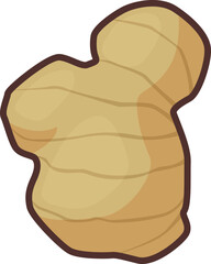 シンプルでかわいいショウガのイラスト