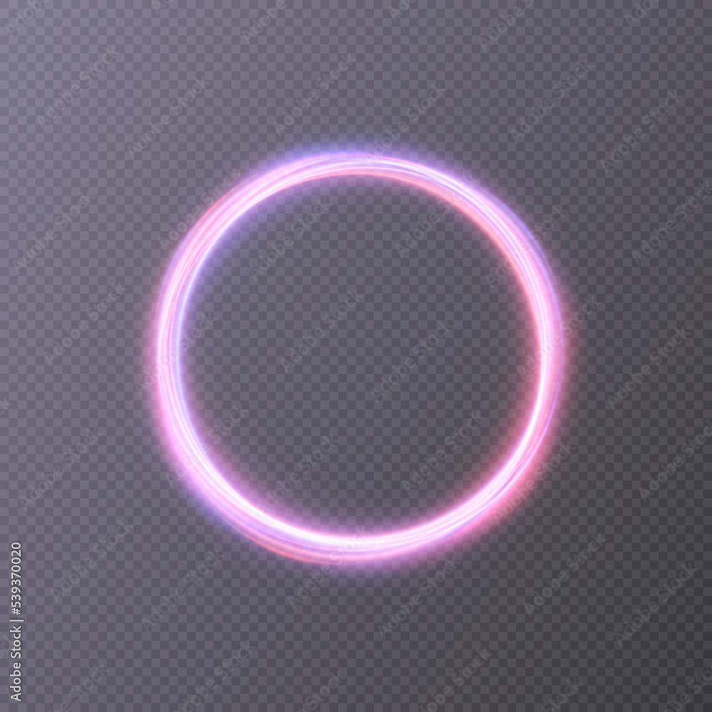 Leinwandbilder luminous ring with bright illumination. round abstract frame with glitter, advertising and design el